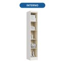 Ver imagem 5 de Guarda-Roupa Modulado 1 Porta Infinity Branco/Line/Duna