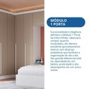 Ver mais imagens de Guarda-Roupa Modulado 1 Porta Infinity Branco/Duna