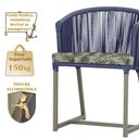 Ver imagem 4 de Mesa com 6 Cadeiras de Jantar Roma 120cm e Noronha em Alumínio Fendi Corda Náutica Estofado 5 Trama