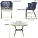 Ver imagem 2 de Mesa com 6 Cadeiras de Jantar Roma 120cm e Noronha em Alumínio Fendi Corda Náutica Estofado 5 Trama