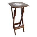 Ver imagem 5 de Kit 2 Conjuntos Bistrô Mesa com 4 Banquetas Dobráveis de Madeira Personalizada Hei - Imbuia Marrom