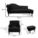 Ver imagem 2 de Divã Cancun 140 Direito + 2 Poltronas + 2 Puffs Rosê