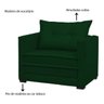 Poltrona Cama Londres Suede Verde D'monegatto - 6