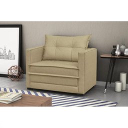Poltrona Cama Londres Suede Bege D'monegatto - 2