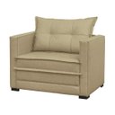 Ver imagem 1 de Poltrona Cama Londres Suede Bege D'monegatto