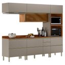 Ver imagem 1 de Cozinha Modulada Proença 5 Peças Torre Quente Nogueira Nude Prime Tx - Demartez