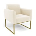 Ver imagem 4 de Sofá Namoradeira com 2 Poltronas Base Industrial Dourado Marisa Veludo