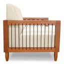Ver imagem 6 de Kit 2 Poltronas Decorativa Marilia Linho Base em Madeira Castanho - Pallazio Cor Bege