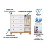 Cômoda Infantil Uli Peroba em 100% Mdf Branco com Amêndoa Branco Amêndoa - 3