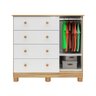 Cômoda Infantil Uli Peroba em 100% Mdf Branco com Amêndoa Branco Amêndoa - 2