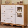 Cômoda Infantil Uli Peroba em 100% Mdf Branco com Amêndoa Branco Amêndoa - 6