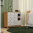 Ver imagem 7 de Cômoda Infantil Uli Peroba em 100% Mdf Branco com Amêndoa Branco Amêndoa