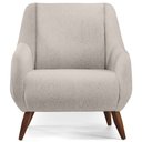 Ver imagem 6 de Kit 02 Poltronas Decorativa Fixa Pés de Madeira Paloma D02 Linho Cru B-443 - Lyam Decor
