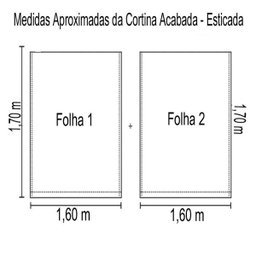 Cortina Laura 2,00 X 1,80 - Cor: Azul - 2