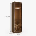 Ver imagem 3 de Sapateira Armário Vertical Reflecta Thor com LED Multiuso - Jequitibá