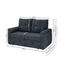 Ver mais imagens de Sofá Cama 2 Lugares Casal 1,60 Mts Loft Tiffany Matrix Cor:loft Carbono Chumbo