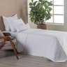 Kit Cobre Leito Solteiro Bordado Urbany Hipercal 400 Fios Branco - 1