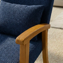 Ver imagem 2 de Kit 2 Poltrona Jade Boucle Almofada Estofada Sala de Estar Moderna Decorativa:azul