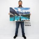 Ver imagem 2 de Quadro Decorativo Caixa Alta com Vidro Paisagem TaColado Moldura Preta 90 x 60cm