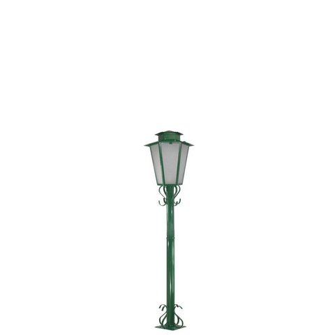 Poste de Jardim Colonial Sextavado 1,25m P5 em Aço Verde