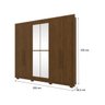Guarda-Roupa Casal 6 Portas Garden D246 Castanho Hp Henn - 4