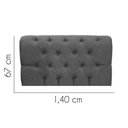 Ver imagem 2 de Painel Estofada Paris 140cm Casal para Cama Box Quarto Linho Cinza - Gat Magazine