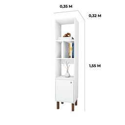 Armário Multiuso com 01 Porta Branco - 3