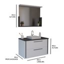 Ver imagem 3 de Gabinete e Espelheira 60cm Inspira Design Branco/Chumbo