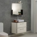 Ver imagem 1 de Gabinete e Espelheira 60cm Inspira Design Branco/Chumbo