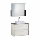 Ver imagem 2 de Gabinete e Espelheira 60cm Inspira Design Branco/Chumbo