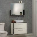 Ver imagem 5 de Gabinete e Espelheira 60cm Inspira Design Branco/Chumbo