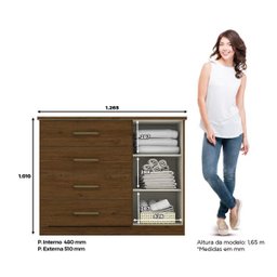 Quarto Completo Atlas D241/708/602 Castanho HP Henn - 4