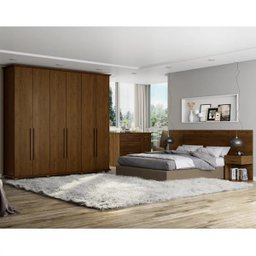 Quarto Completo Atlas D241/708/602 Castanho HP Henn - 1