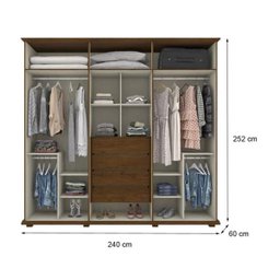 Quarto Completo Atlas D241/708/602 Castanho HP Henn - 2