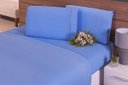 Ver imagem 1 de Lençol Solteiro 2 Peças C/elástico 100% Alg 108x188x30 Azul