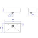 Ver imagem 2 de Cuba Deca Cozinha Retangular 75x40 Inox