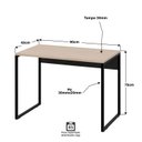 Ver imagem 4 de Mesa Escritório Escrivaninha Office Estudo Industrial 90cm - Dubai/preto