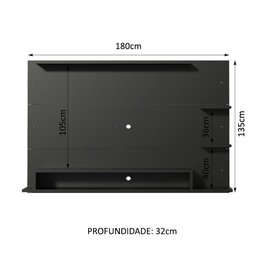 Painel para Tv até 60 Polegadas Madesa Alfa - 4