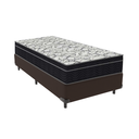 Ver imagem 1 de Cama Box Solteiro Marrom e Colchão Airtech 150 D45 Ortobom