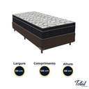Ver imagem 3 de Cama Box Solteiro Marrom e Colchão Airtech 150 D45 Ortobom