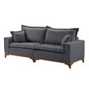 Ver imagem 1 de Sofá 3 Lugares Living M-47 Veludo Martins Grafite