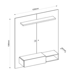 Painel para TV até 50 Polegadas Dilleto Jatoba - 3 Painel para TV até 50 Polegadas Dilleto Jatoba - 3
