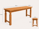 Ver imagem 4 de Bancada Alta de Madeira Maciça Rústica Feita de Madeiras Nobres de Demolição 160x60x100cm