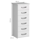 Ver imagem 3 de Cômoda Compacta 6 Gavetas 1343 Ilan Noce Málaga