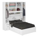Ver imagem 2 de Guarda Roupa de Casal com Cama Embutida 1220 Branco