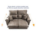 Ver imagem 6 de Sofá Retrátil Reclinável Trento 2,00m Suede Velut Tabaco Molas no Assento - King House