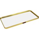 Ver imagem 1 de Bandeja Decorativa para Servir Retangular Home&co com Espelho Metal 1x40x20cm Dourado