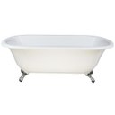 Ver imagem 1 de Banheira Paola, Vitoriana Imersão, Clássica, Branca 175x82x63, sem Hidromassagem, Pés Cromados, Vers