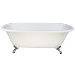 Banheira Paola, Vitoriana Imersão, Clássica, Branca 175x82x63, sem Hidromassagem, Pés Cromados, Vers - 1