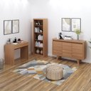 Ver imagem 1 de Conjunto de Escritório com Escrivaninha 03 pç CJ43018-067 Tecno Móbili - Tecno Móbili Amêndoa